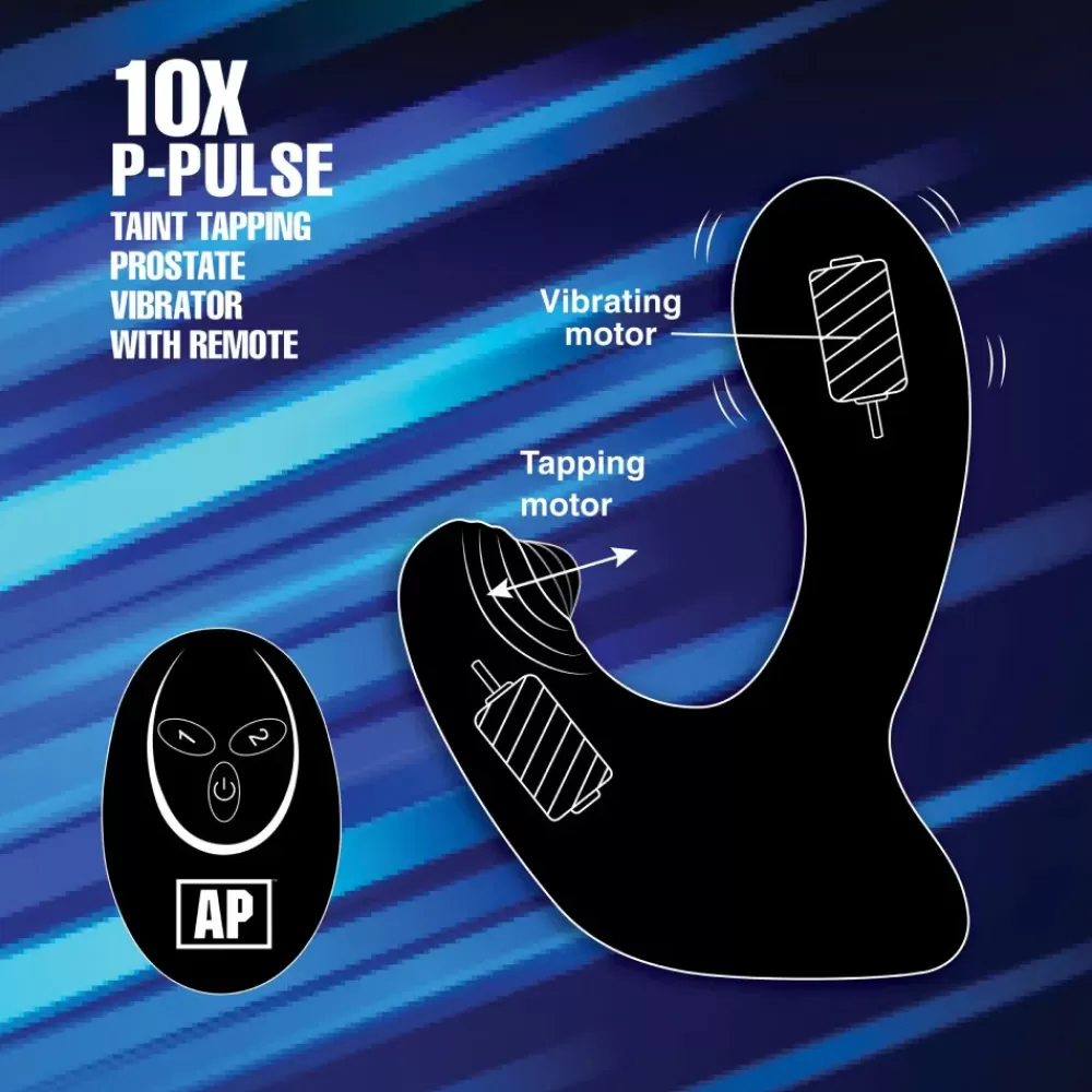 Discount Healthy & Active 10X P-Pulse Taint Tapping Silicone Prostate Stimulator with Remote