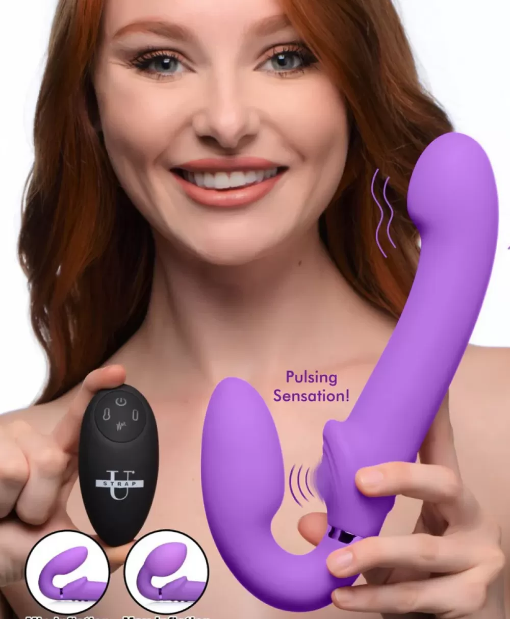 Best Healthy & Active 10X Remote Control Ergo-Fit Clit Pulse Inflatable and Vibrating Strapless Strap-on
