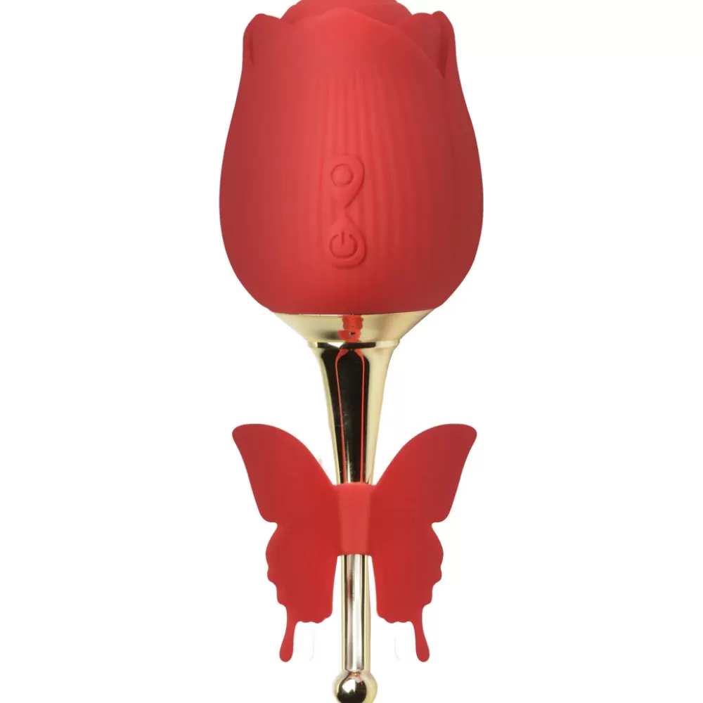 Cheap Healthy & Active Bloomgasm Flutter Rose Clit Sucking Stimulator with Butterfly Teaser