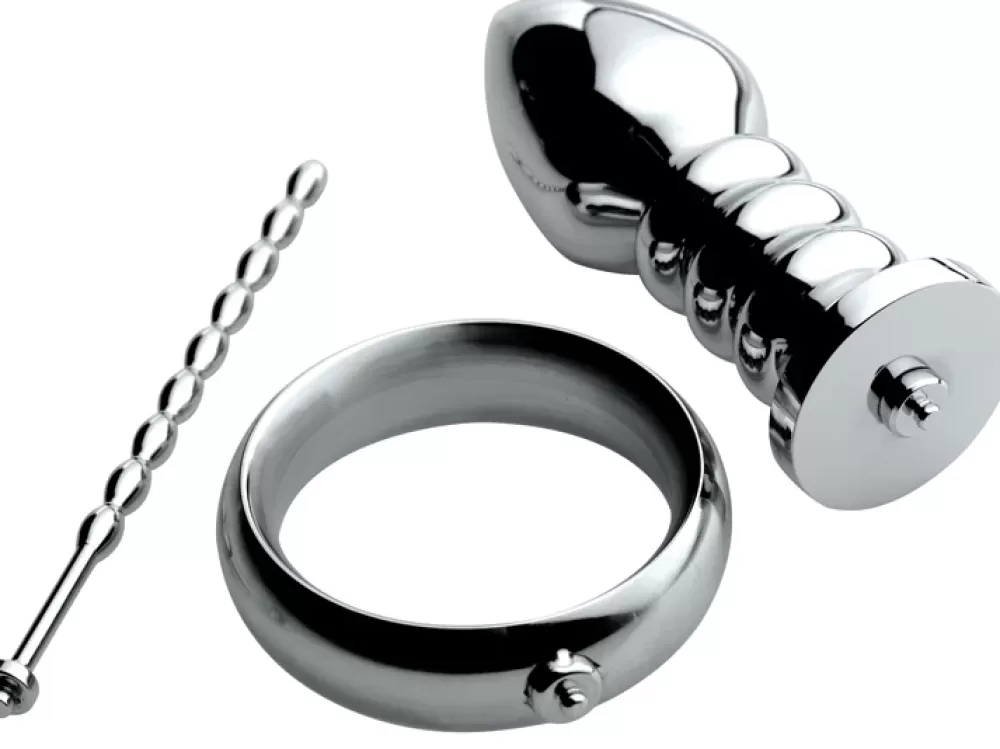 Flash Sale Healthy & Active Deluxe Series Voltaic For Him Stainless Steel Male E-stim Kit