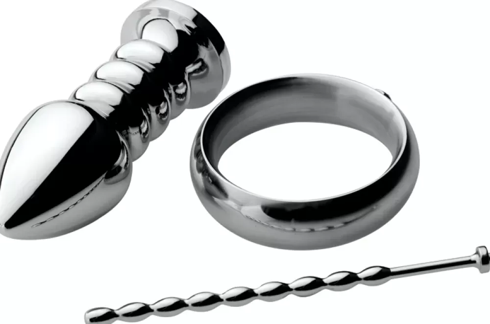 Flash Sale Healthy & Active Deluxe Series Voltaic For Him Stainless Steel Male E-stim Kit