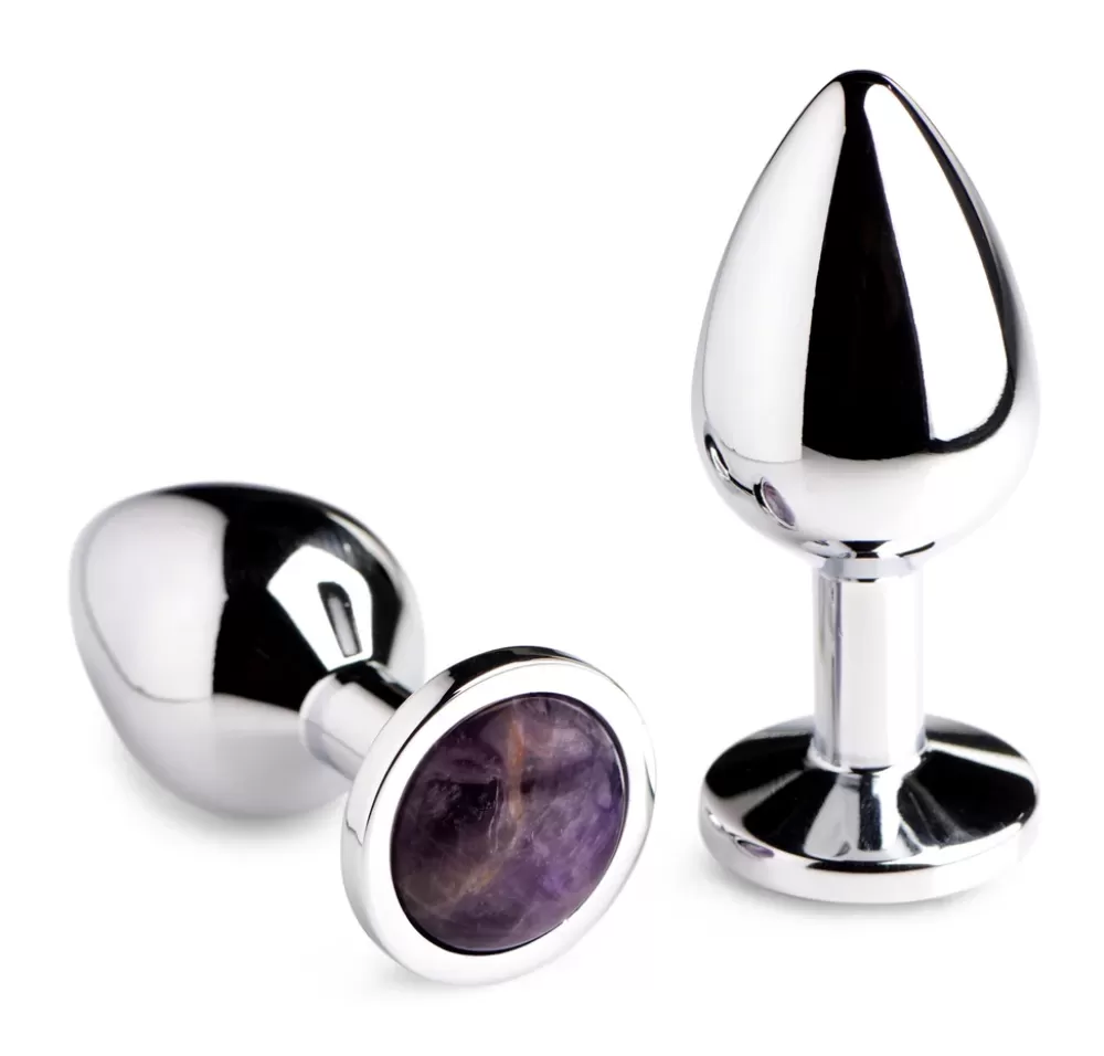 Sale Healthy & Active Genuine Amethyst Gemstone Anal Plug