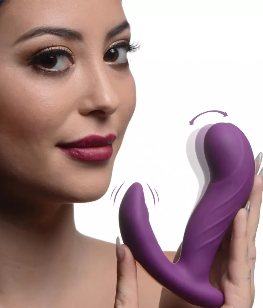 Cheap Healthy & Active G-Rocker 10X Come Hither Silicone Vibrator with Remote Control