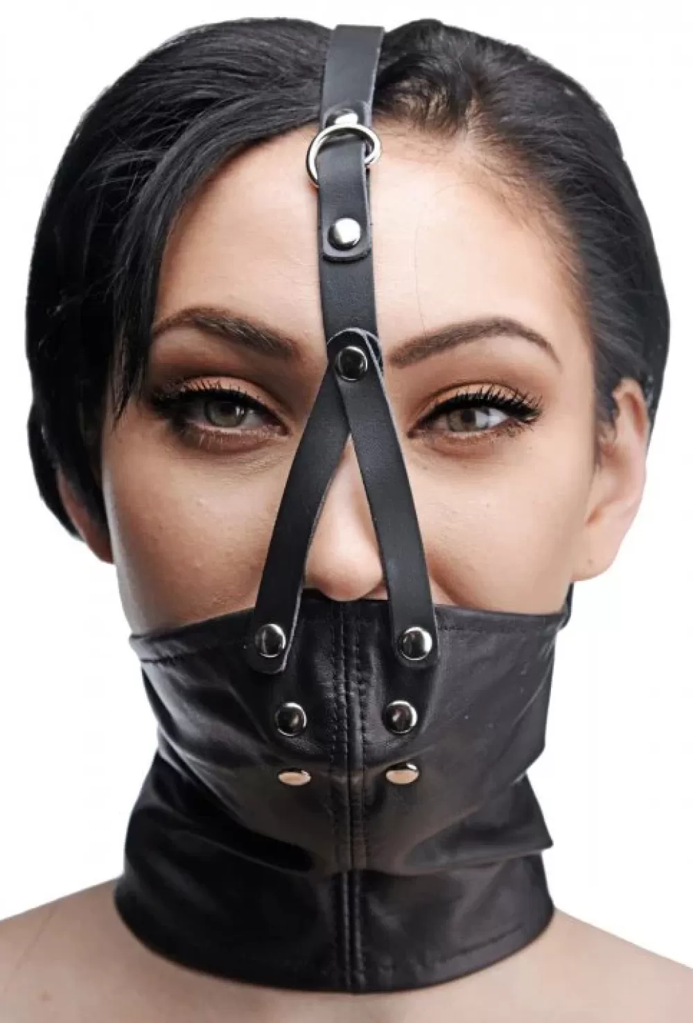 Fashion Healthy & Active Leather Neck Corset with Gag