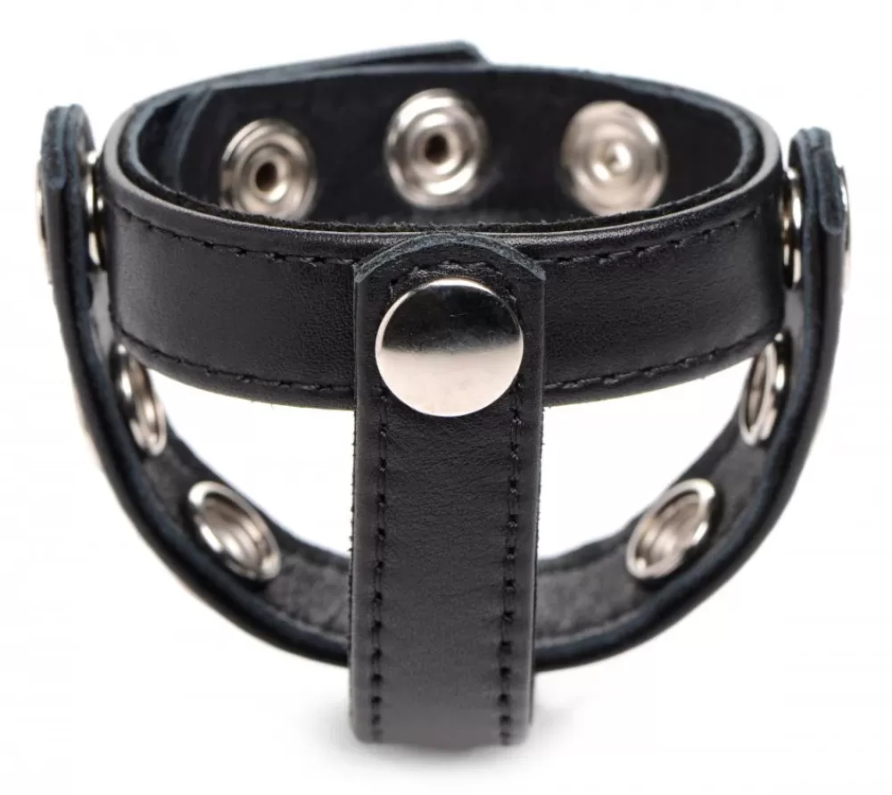 Cheap Healthy & Active Leather Snap-on Cock Harness