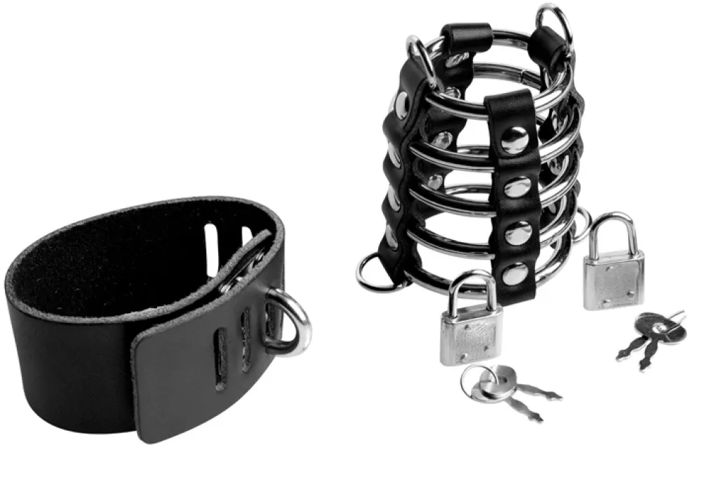 Online Healthy & Active Maximum Submission Gates of Hell Locking Leather and Steel Cage