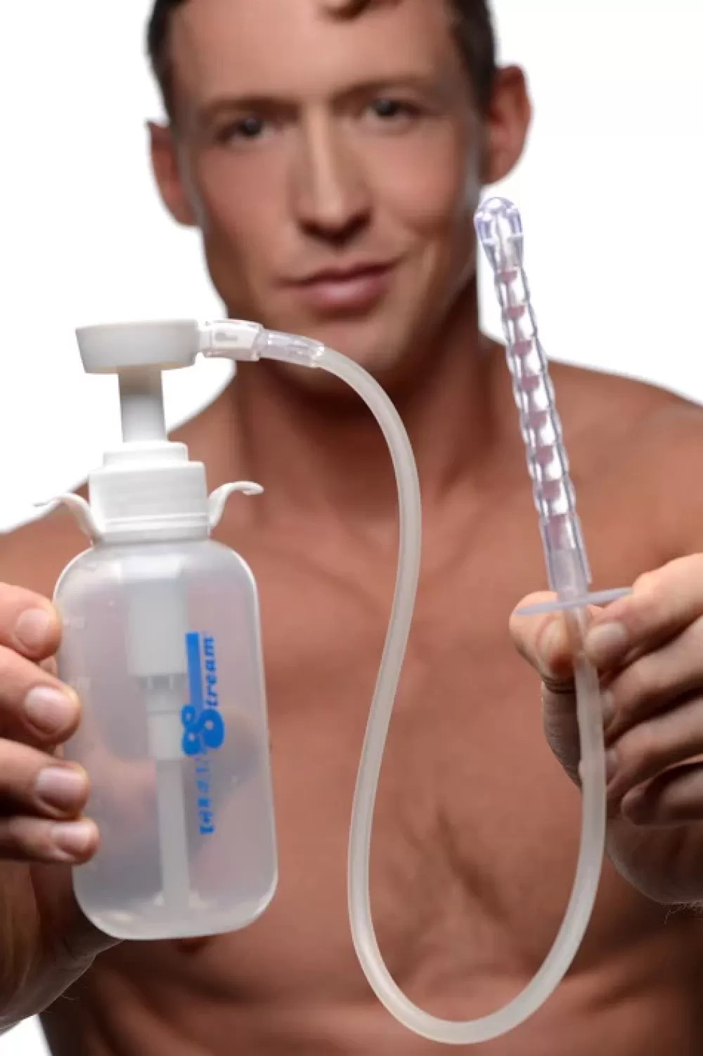 Cheap Healthy & Active Pump Action Enema Bottle with Nozzle