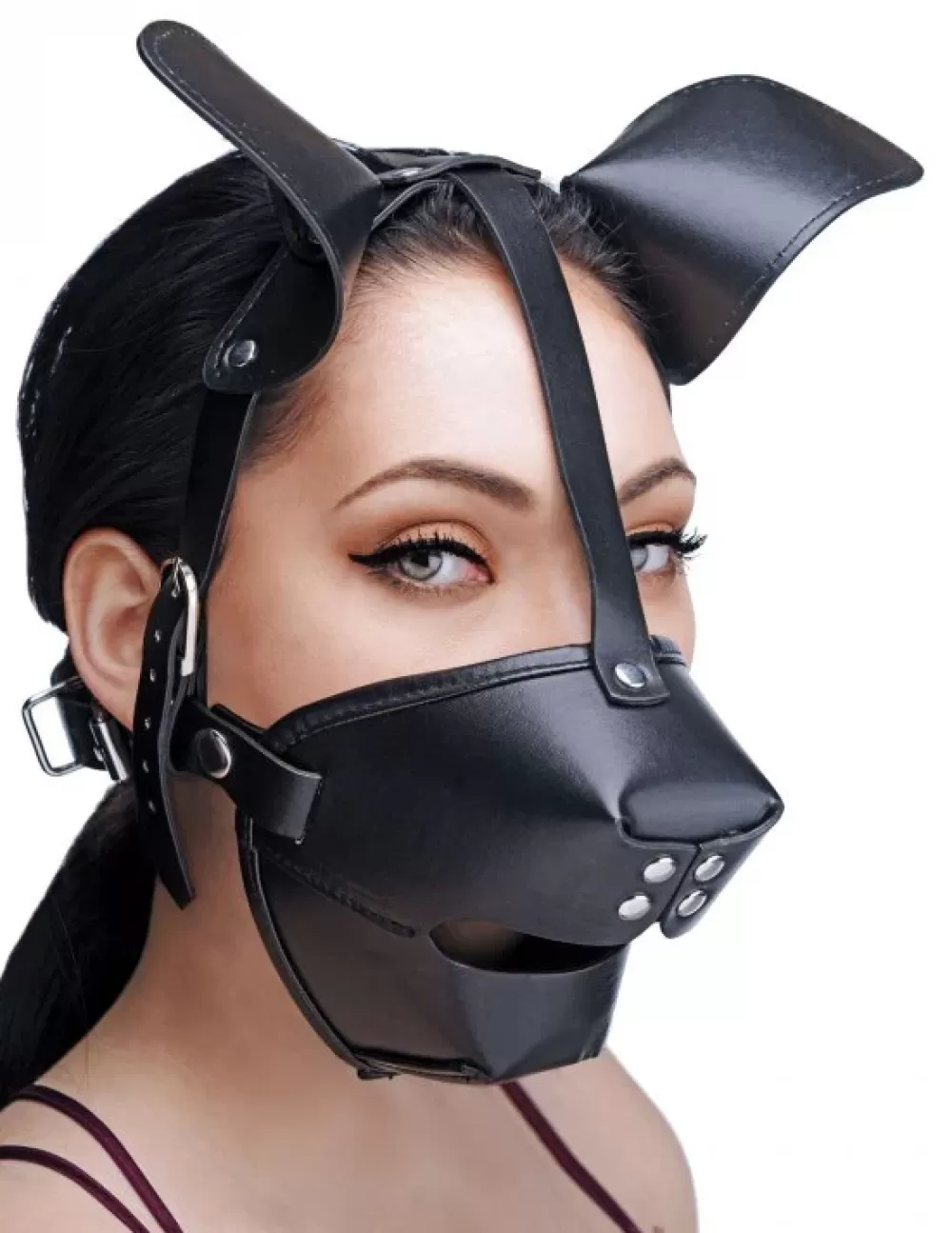Cheap Healthy & Active Puppy Play Hood and Breathable Ball Gag
